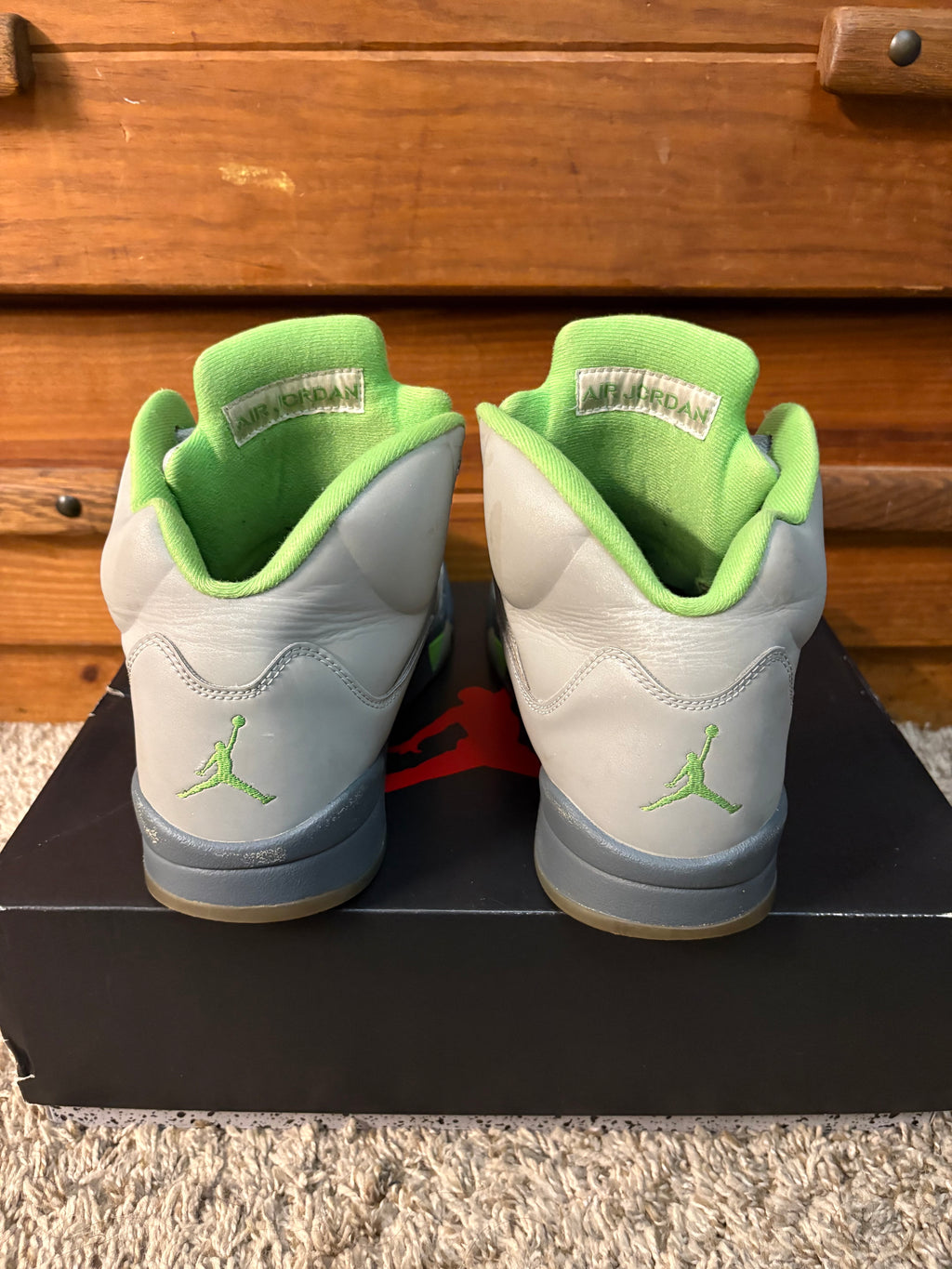 (Pre Owned) Jordan 5 Green Bean - Size 11