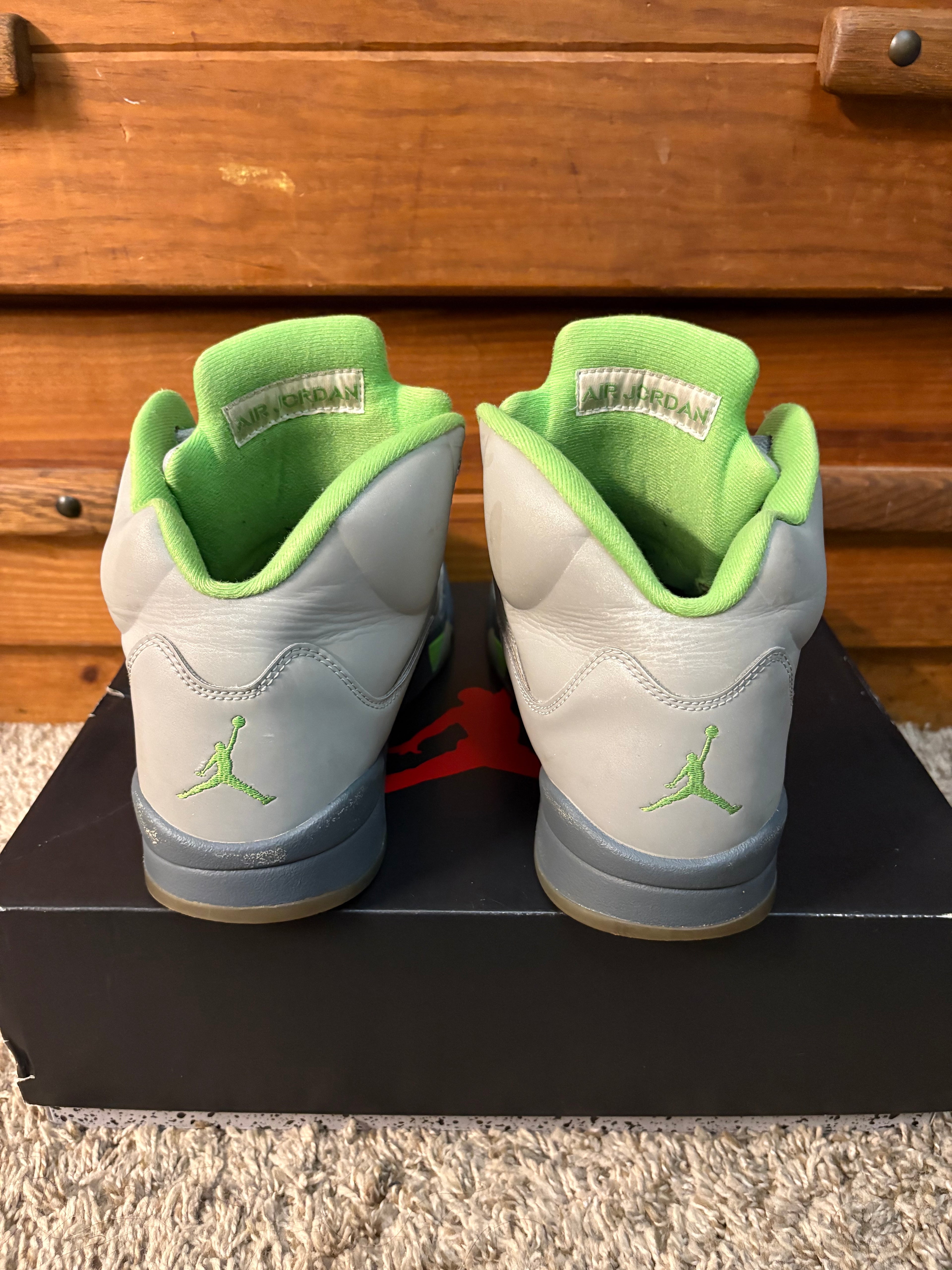 (Pre Owned) Jordan 5 Green Bean - Size 11