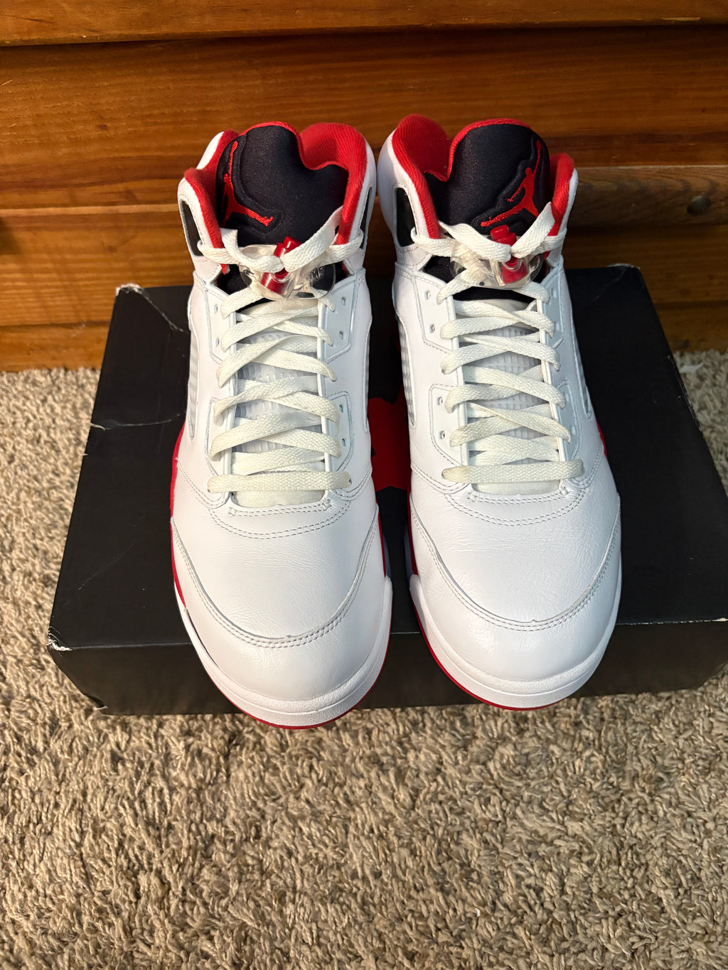 (Pre Owned) Jordan 5 Fire Red - Size 11