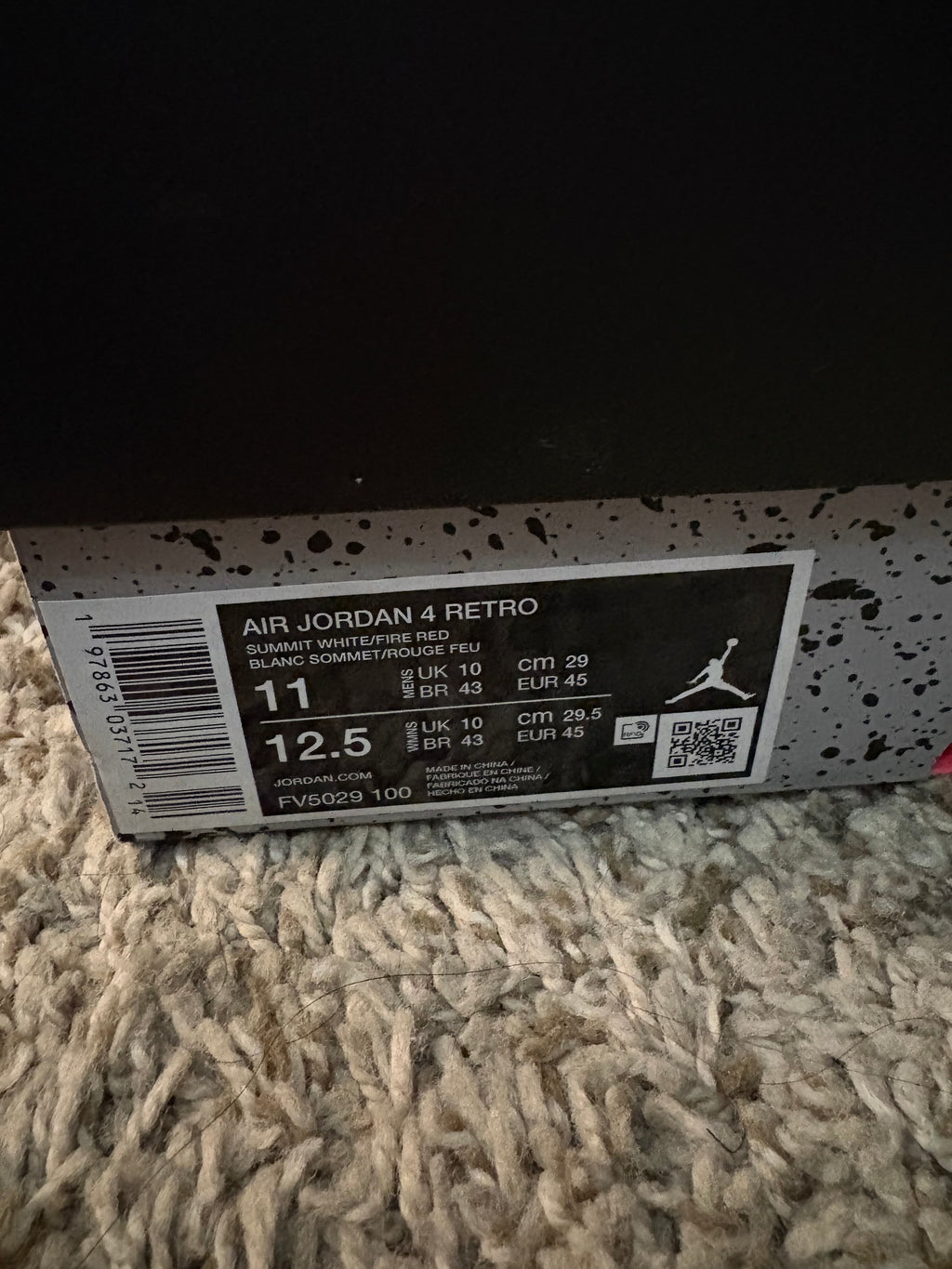 (Pre Owned) Jordan 4 White Cement 2025 - Size 11