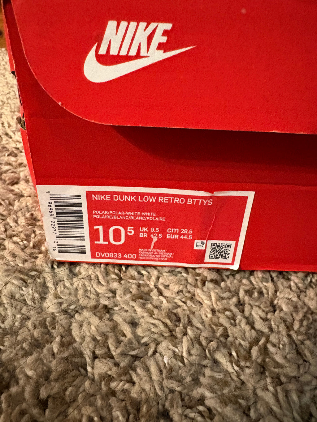 (Pre Owned) Nike Dunk Polar Blue - Size 10.5