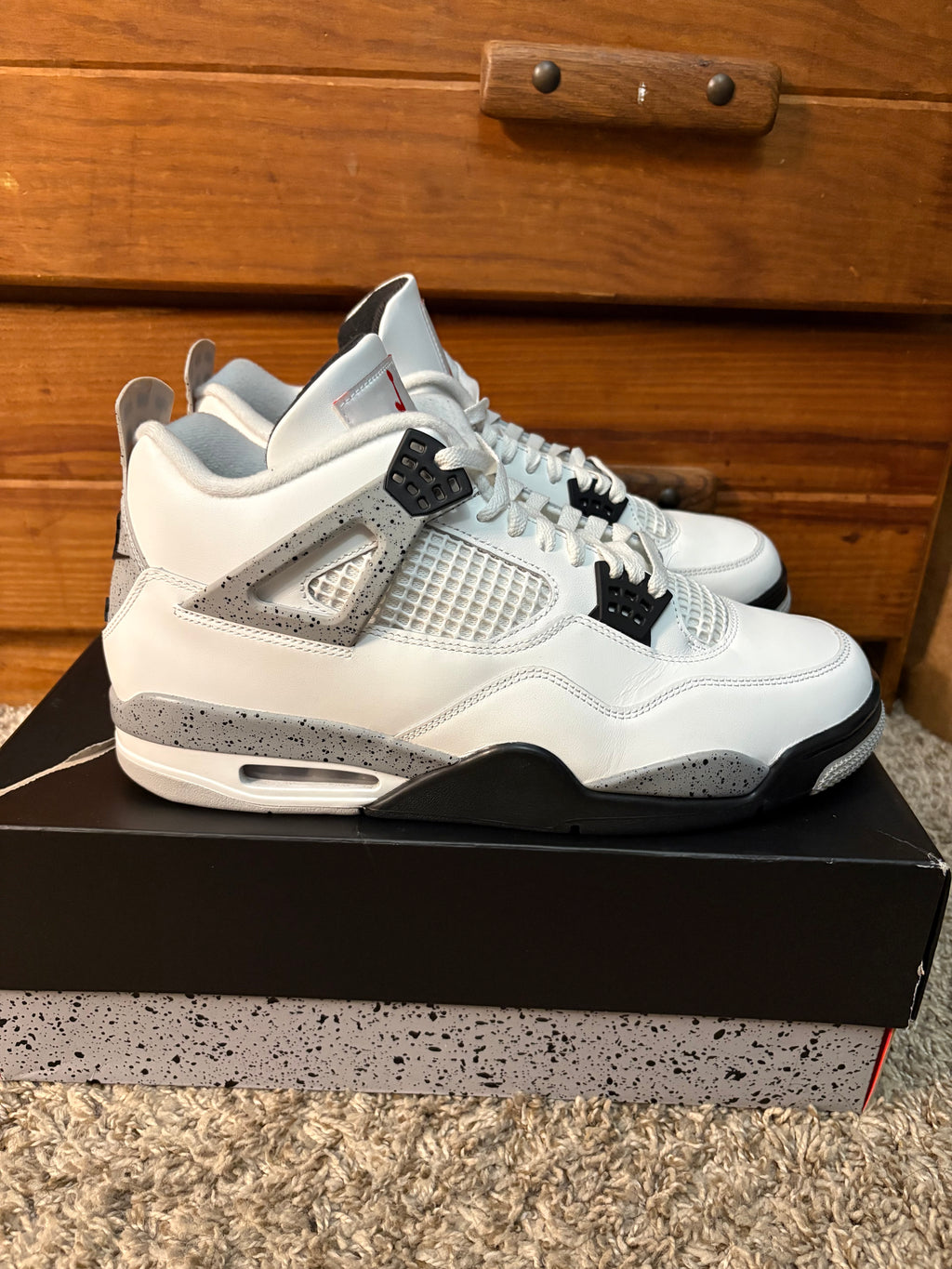 (Pre Owned) Jordan 4 White Cement 2025 - Size 13