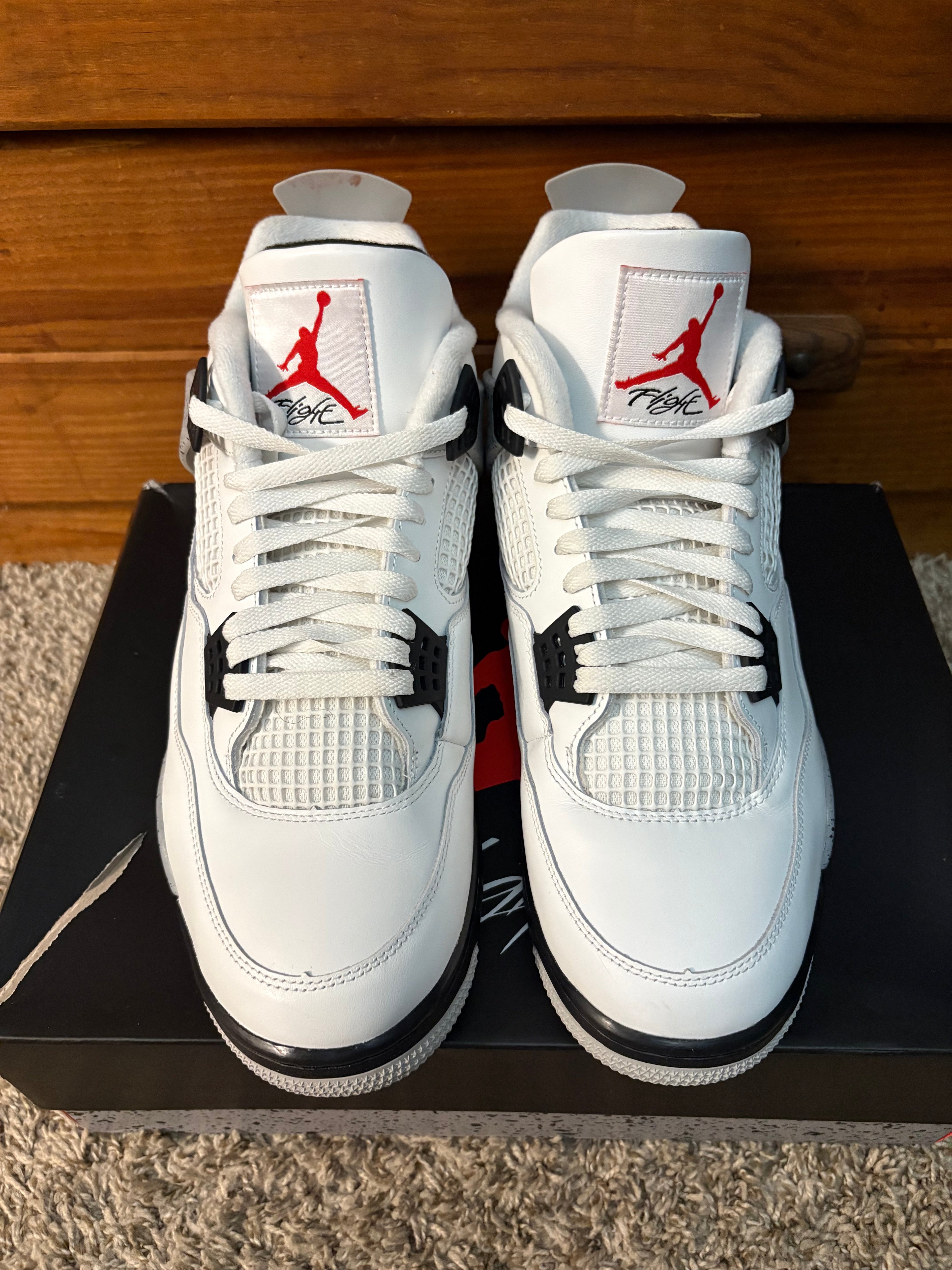 (Pre Owned) Jordan 4 White Cement 2025 - Size 13