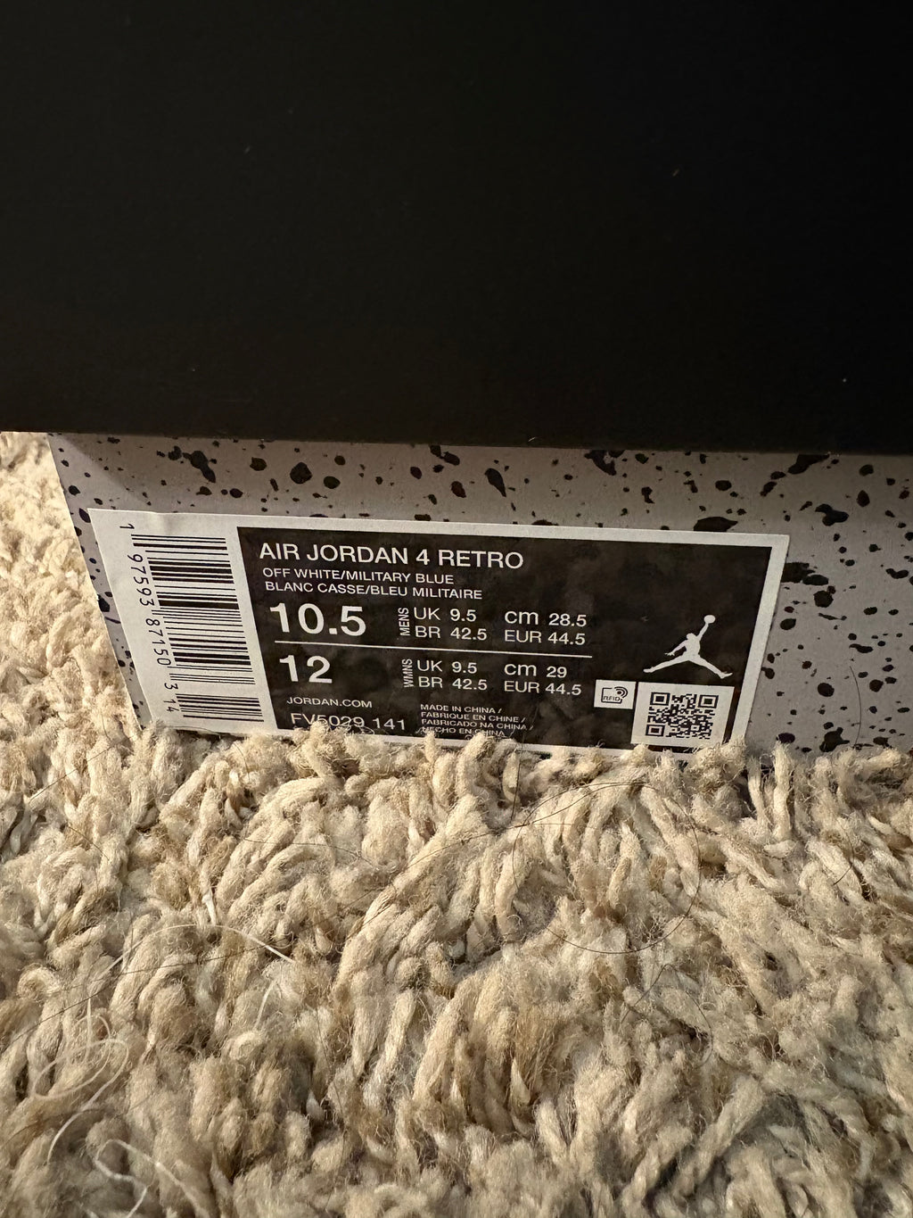 (Pre Owned) Jordan 4 Military Blue 2024 - Size 10.5