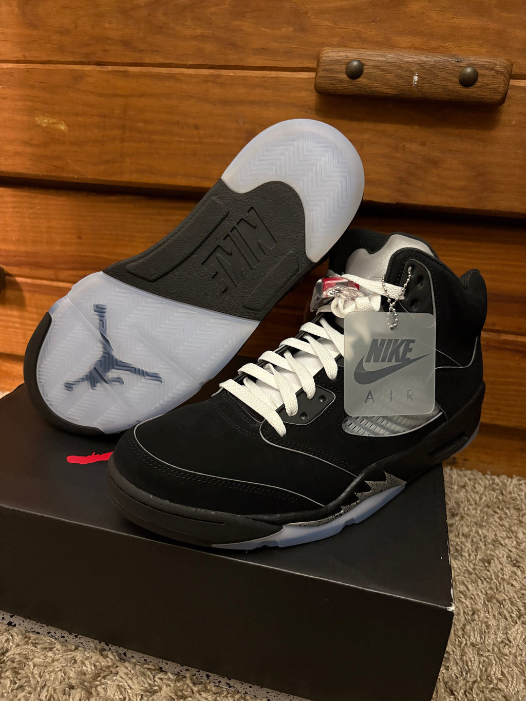 (Worn 1x) Jordan 5 Black Metallic Reimagined 2025 - Size 11.5
