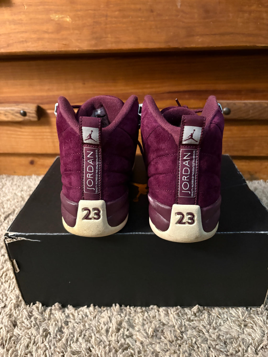 (Pre Owned) Jordan 12 Bordeaux - Size 6.5Y