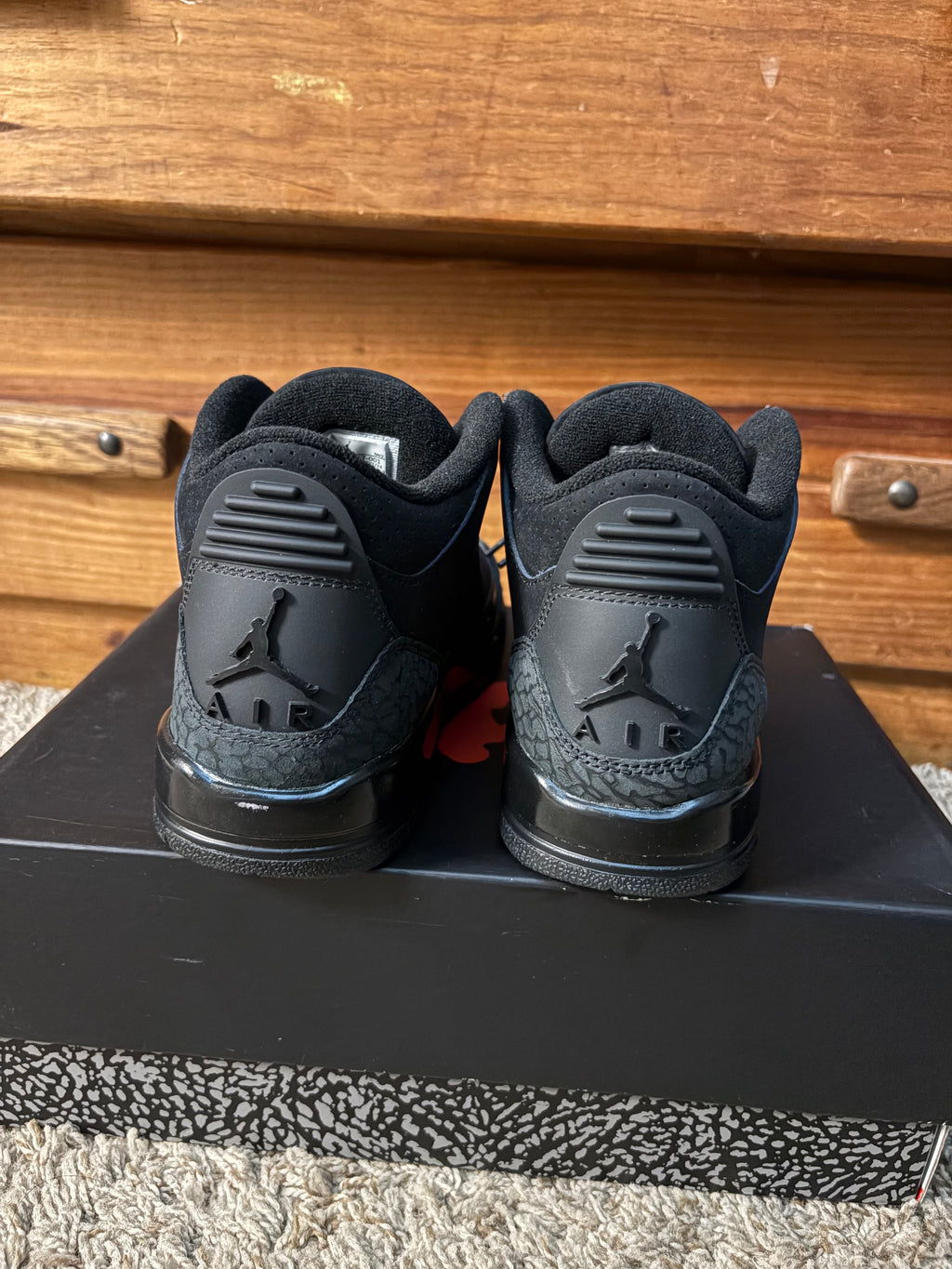 (Brand New/Tried On *Read Description*) Jordan 3 Black Cat 2025 - Size 4.5y