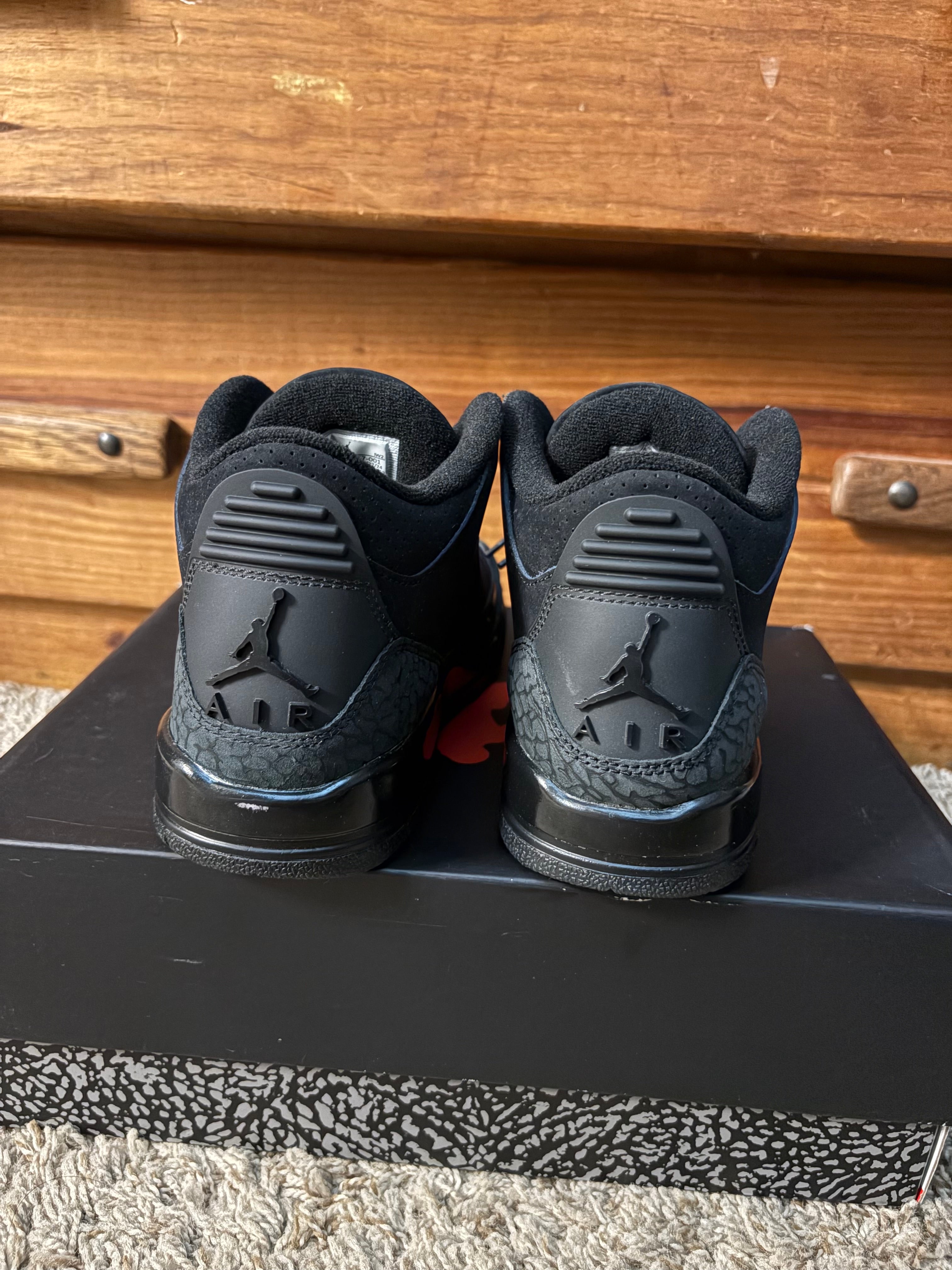 (Brand New/Tried On *Read Description*) Jordan 3 Black Cat 2025 - Size 4.5y