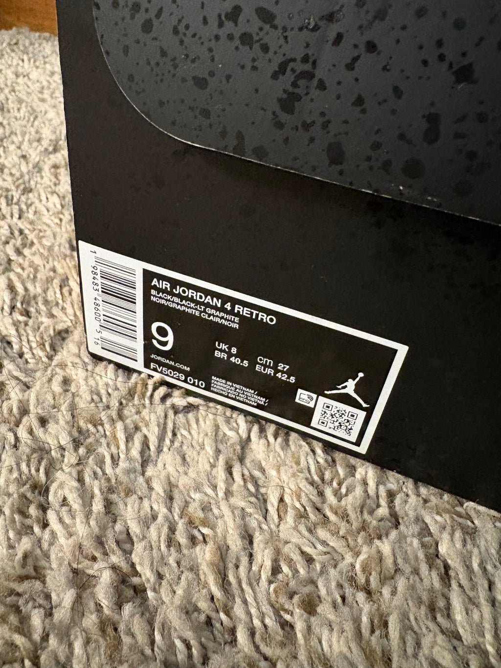 (Pre Owned) Jordan 4 Black Cat 2025 - Size 9