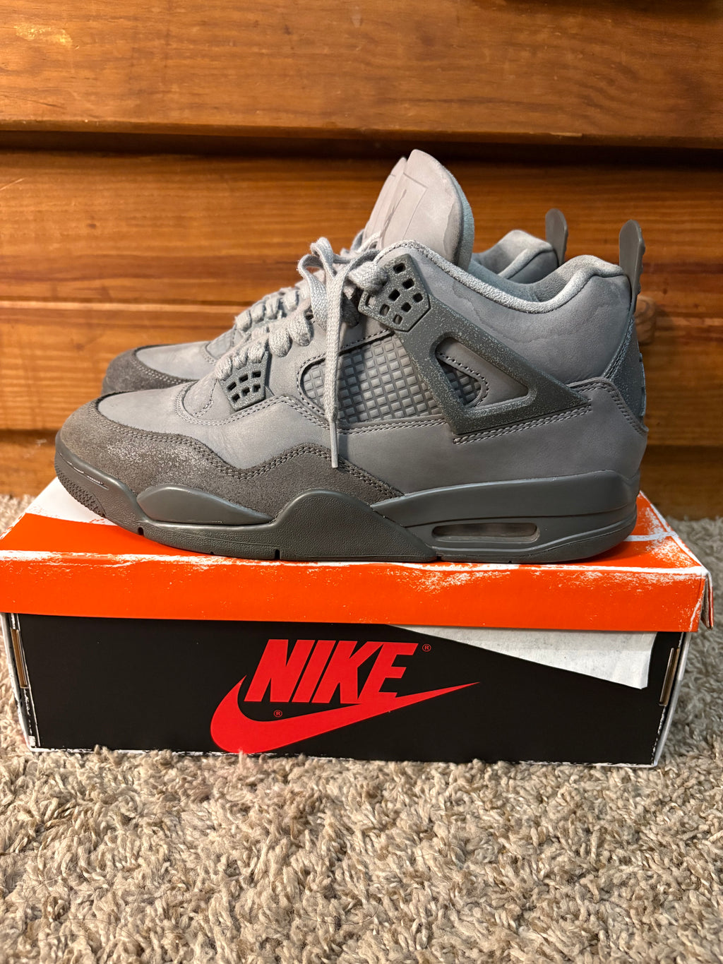 (Pre Owned) Jordan 4 Wet Cement - Size 9
