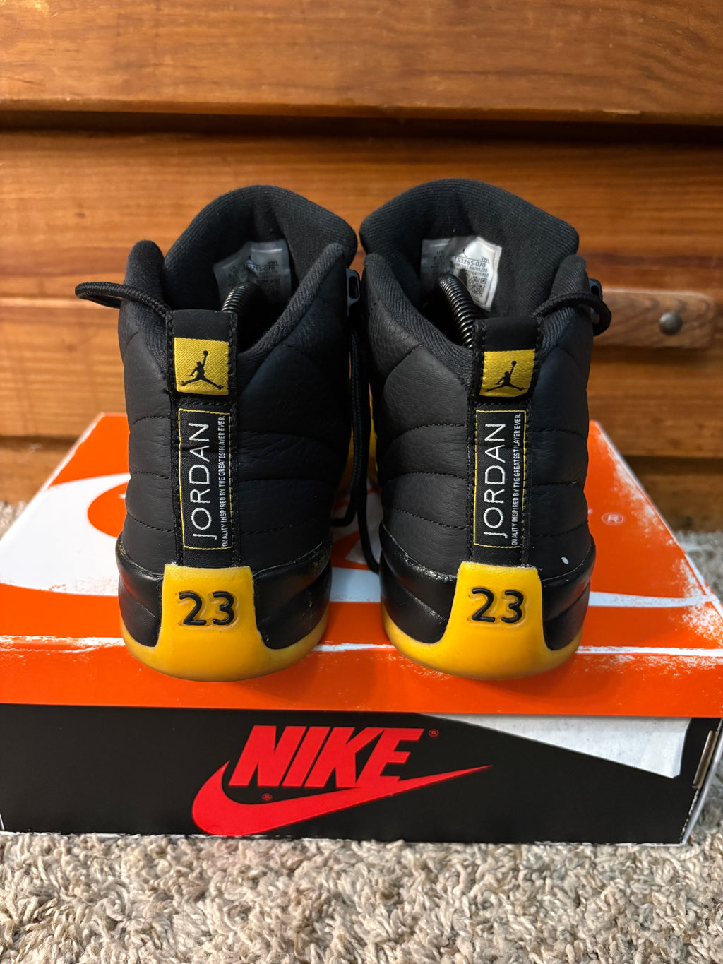 (Pre Owned) Jordan 12 University Gold - Size 6.5y