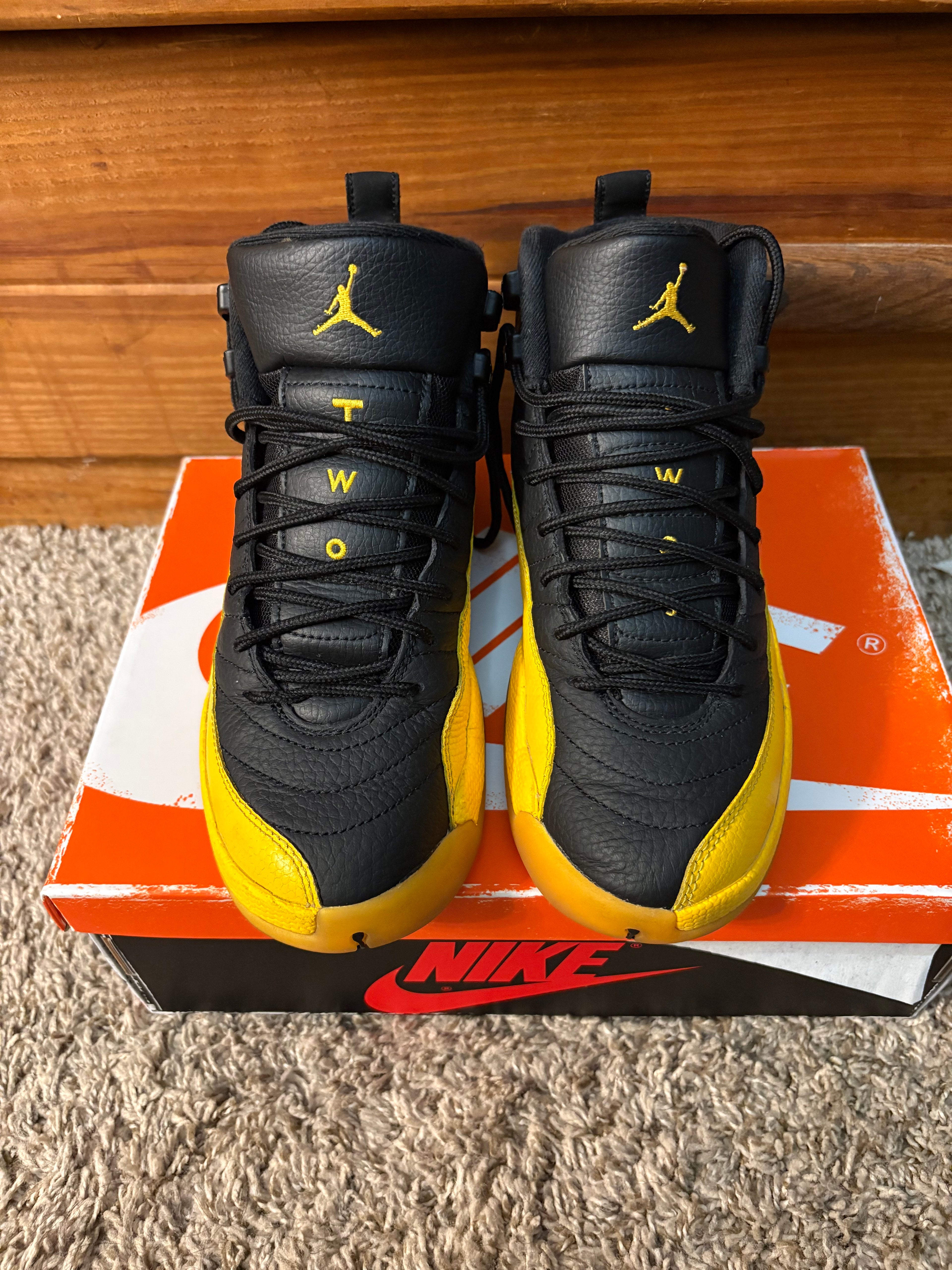 (Pre Owned) Jordan 12 University Gold - Size 6.5y