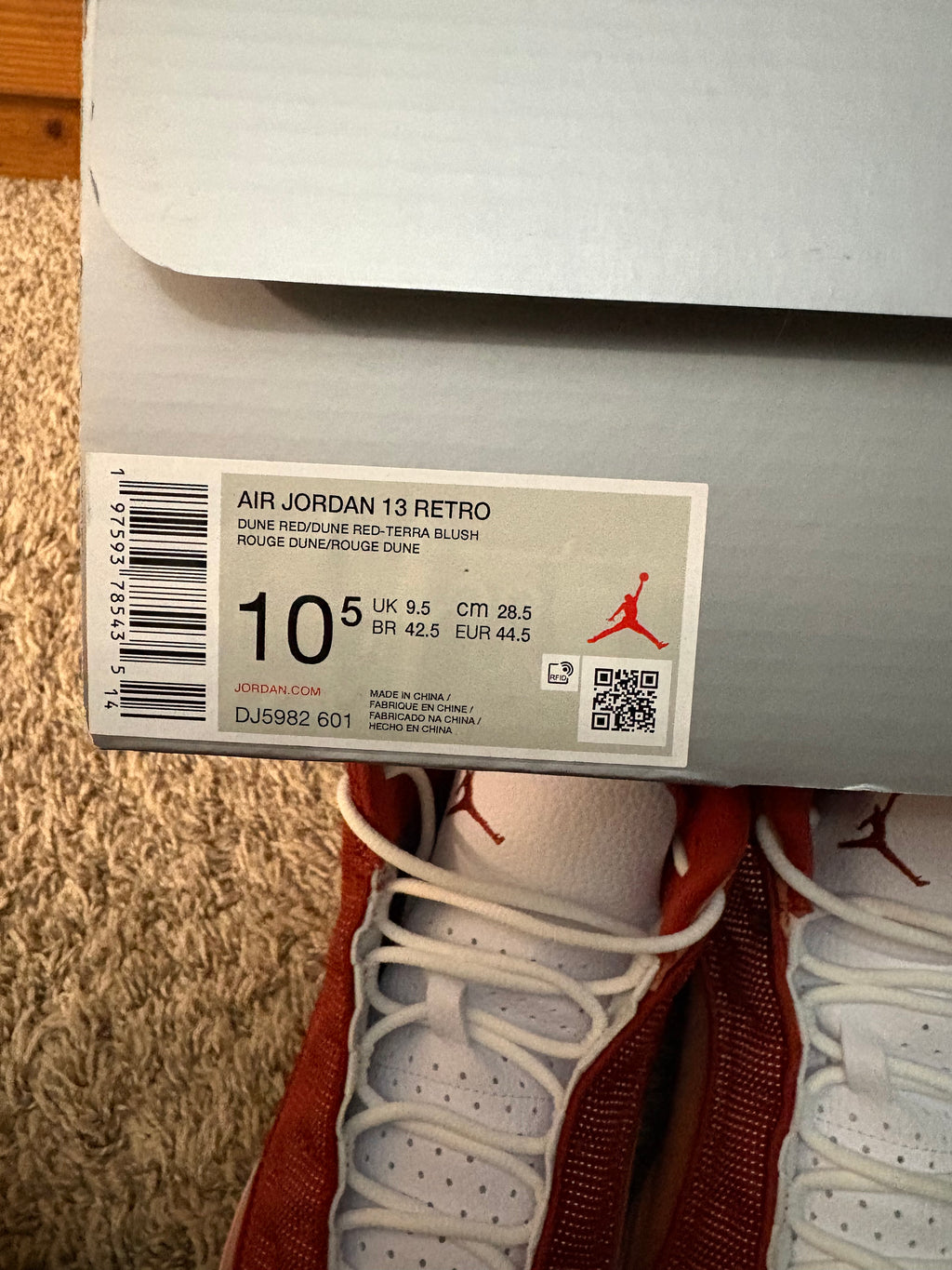 (Pre Owned) Jordan 13 Dune Red - Size 10.5